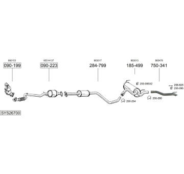Výfukový systém BOSAL SYS26700