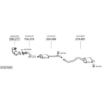 Výfukový systém BOSAL SYS27046