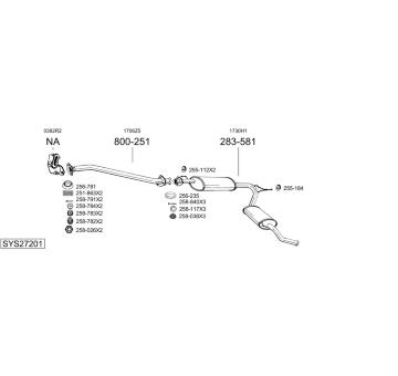 Výfukový systém BOSAL SYS27201