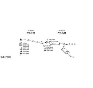 Výfukový systém BOSAL SYS27237