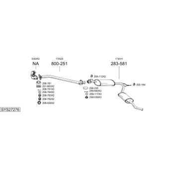 Výfukový systém BOSAL SYS27276