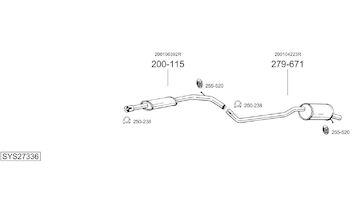 Výfukový systém BOSAL SYS27336