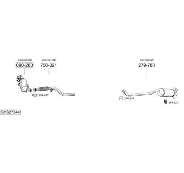 Výfukový systém BOSAL SYS27344