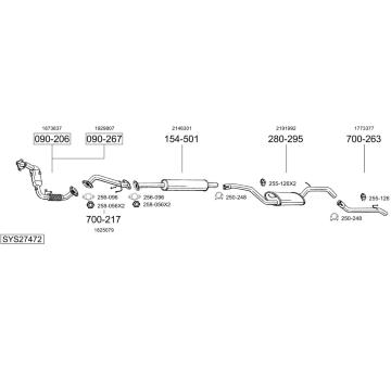Výfukový systém BOSAL SYS27472