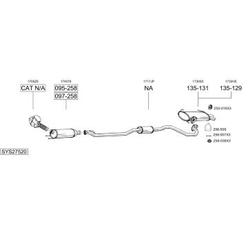Výfukový systém BOSAL SYS27520