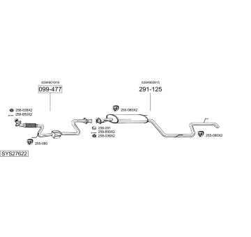 Výfukový systém BOSAL SYS27622