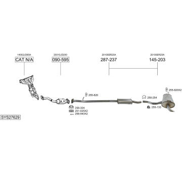 Výfukový systém BOSAL SYS27629