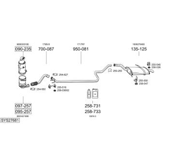 Výfukový systém BOSAL SYS27681
