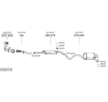 Výfukový systém BOSAL SYS27718