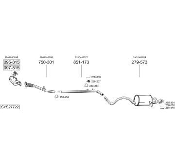 Výfukový systém BOSAL SYS27722