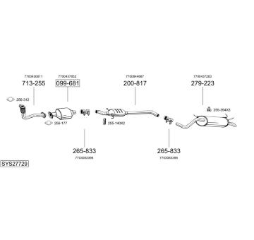 Výfukový systém BOSAL SYS27729