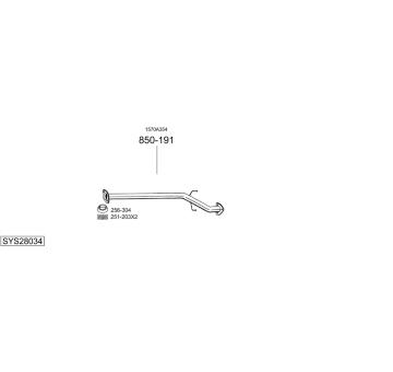 Výfukový systém BOSAL SYS28034