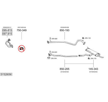 Výfukový systém BOSAL SYS28056