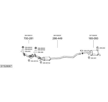 Výfukový systém BOSAL SYS28067