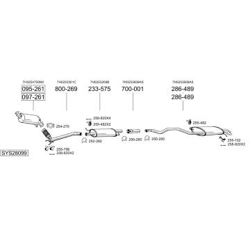 Výfukový systém BOSAL SYS28099