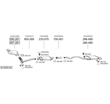 Výfukový systém BOSAL SYS28102