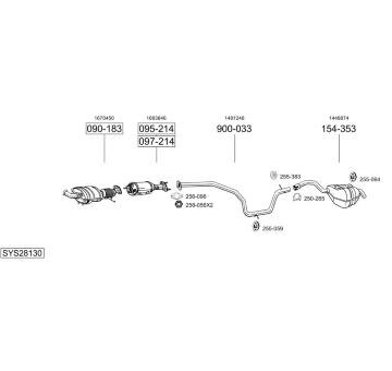Výfukový systém BOSAL SYS28130