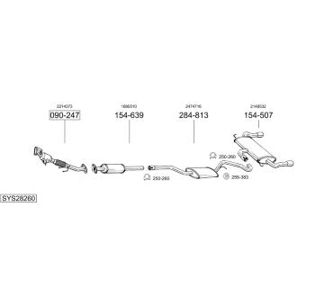 Výfukový systém BOSAL SYS28260