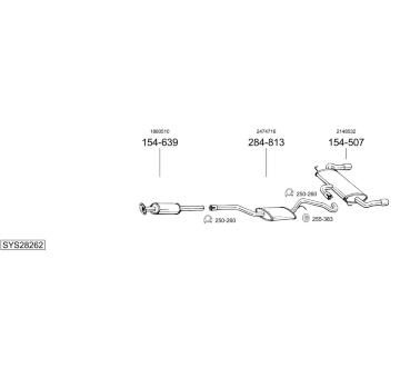 Výfukový systém BOSAL SYS28262