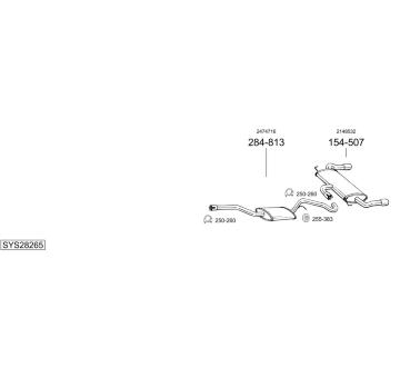 Výfukový systém BOSAL SYS28265