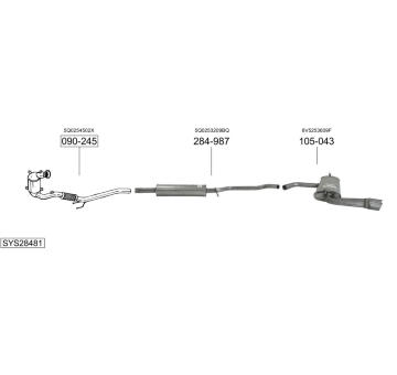 Výfukový systém BOSAL SYS28481
