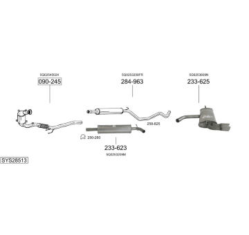Výfukový systém BOSAL SYS28513