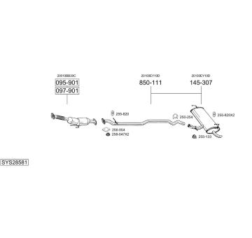 Výfukový systém BOSAL SYS28581