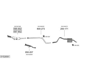 Výfukový systém BOSAL SYS28591
