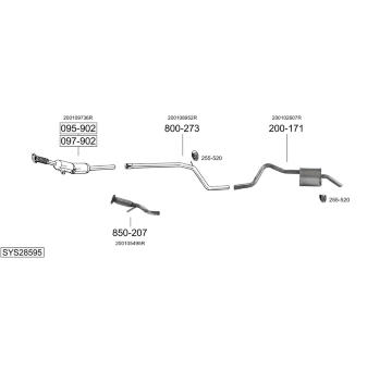 Výfukový systém BOSAL SYS28595