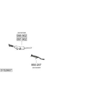 Výfukový systém BOSAL SYS28607