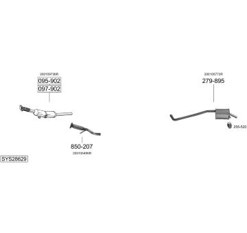Výfukový systém BOSAL SYS28629