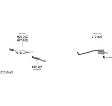 Výfukový systém BOSAL SYS28643
