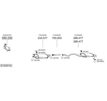 Výfukový systém BOSAL SYS28742
