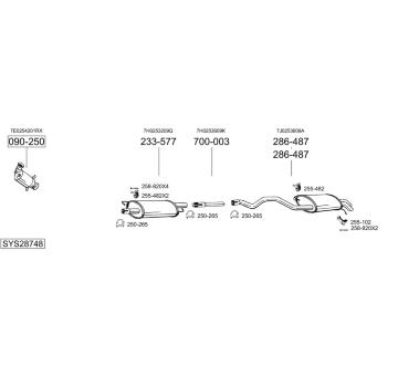 Výfukový systém BOSAL SYS28748