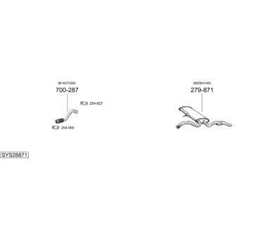 Výfukový systém BOSAL SYS28871
