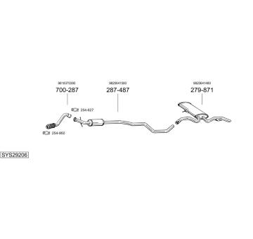 Výfukový systém BOSAL SYS29206