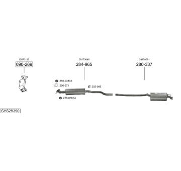 Výfukový systém BOSAL SYS29390
