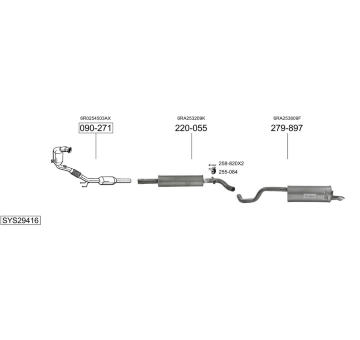 Výfukový systém BOSAL SYS29416