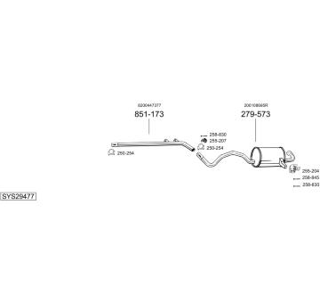 Výfukový systém BOSAL SYS29477