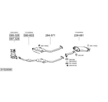 Výfukový systém BOSAL SYS29598