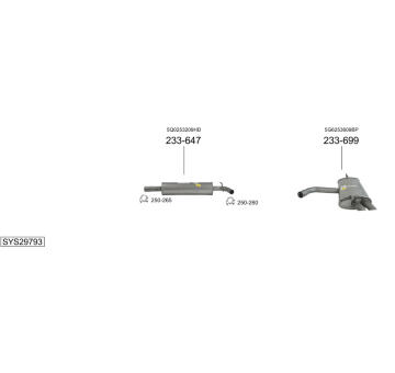 Výfukový systém BOSAL SYS29793