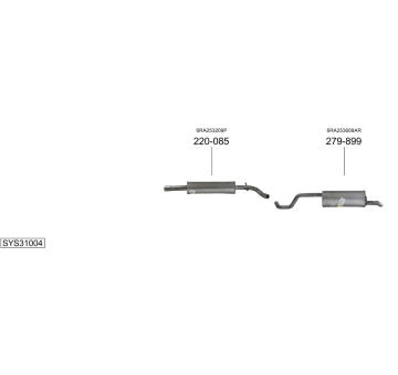 Výfukový systém BOSAL SYS31004