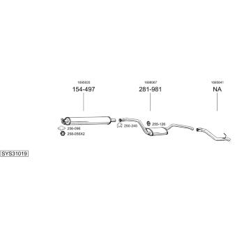 Výfukový systém BOSAL SYS31019