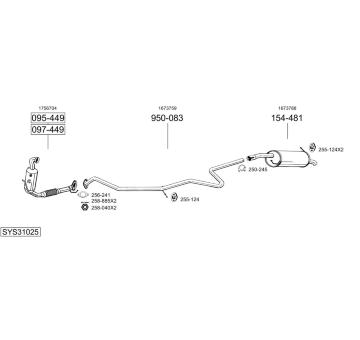 Výfukový systém BOSAL SYS31025