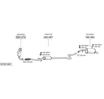 Výfukový systém BOSAL SYS31481