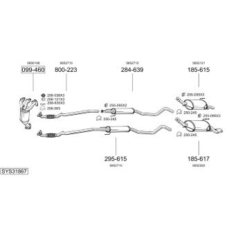 Výfukový systém BOSAL SYS31867