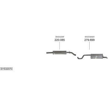 Výfukový systém BOSAL SYS32070
