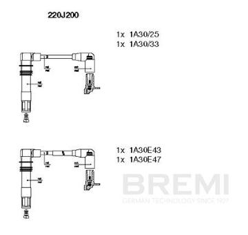 Sada zapaľovacích káblov BREMI 220J200