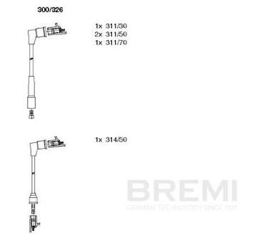 Sada zapaľovacích káblov BREMI 300/326