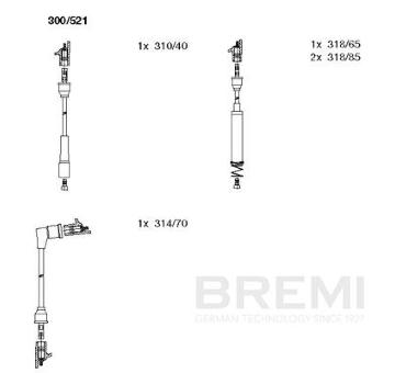 Sada zapaľovacích káblov BREMI 300/521